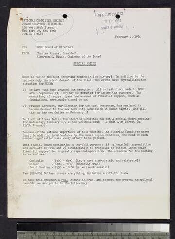 Special notice by Abrams and Black