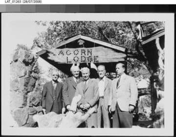 Harry Chandler with others at Acorn Lodge