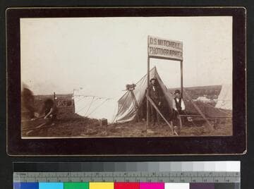 D.S. Mitchell's photography tent