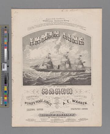 Inman line march  / performed at the World's Peace Jubilee ; composed by A. E. Warren