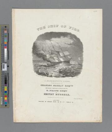 The ship on fire / words by Charles Mackay   music by Henry Russell