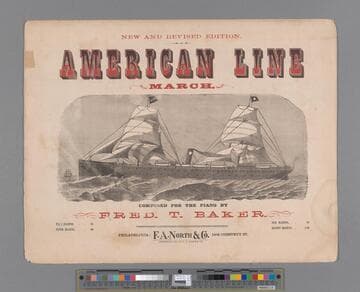 American Line march / composed for the piano by Fred T. Baker