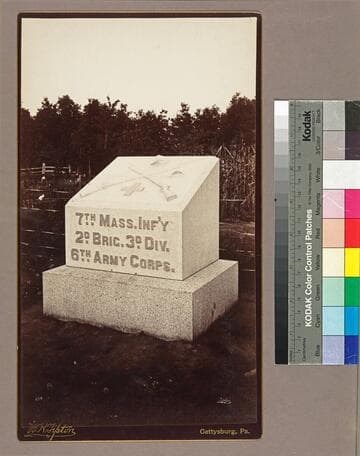Monument honoring the 7th Massachusetts Infantry, 2nd Brigade, 3rd Division, 6th Corps