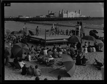 Boxers in boxing ring, Santa Monica Athletic Club