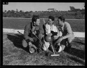 Polo players at Riviera Country Club, Santa Monica Canyon