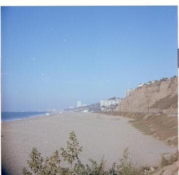 View of the beach and bluff, Santa Monica