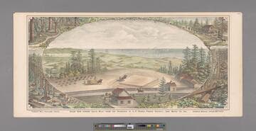 Ocean view looking south west from the residence of S. P. Pharis, Pharis District, San Mateo Co. Cal