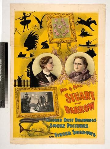 Mr. & Mrs. Stuart Darrow : colored dust drawings smoke pictures and finger shadows