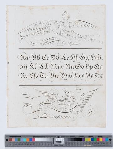 Square text alphabet