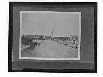 Gondola dock on the Grand Canal, Venice, California