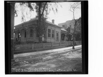 Lieut. Gov. Mansfield's residence, site of Wright and Callander Bldg. 4th and Hill St