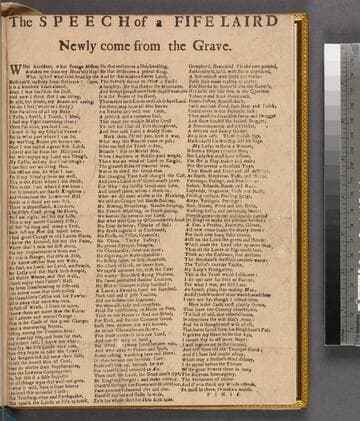 The speech of a Fife laird newly come from the grave