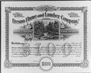 The Fresno Flume and Lumber Company was the successor to C.B. Shaver's original Fresno Flume and Irrigation Company