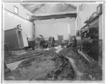 Santa Ana River #2 Powerhouse - Storm damage of March 2nd at SAR 2