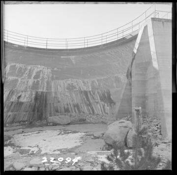 Big Creek, Florence Lake Dam - View of Intrados Arch #45
