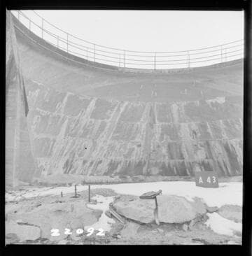 Big Creek, Florence Lake Dam - View of Intrados Arch #43
