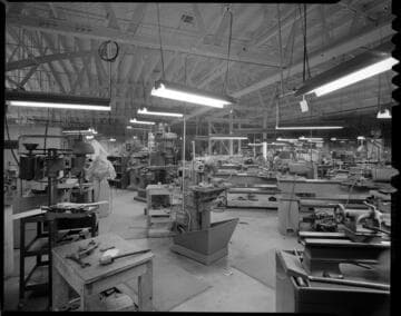 Machine shop and assembly room at Marmike Mfg. Corp