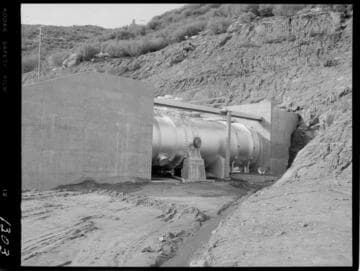 Big Creek - Mammoth Pool - Upper butterfly valve, Tunnel Portal, and Anchor "F"