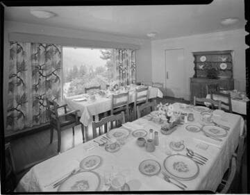 Big Creek guest lodge dining room