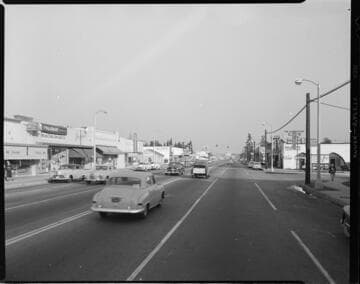 City street in a business area