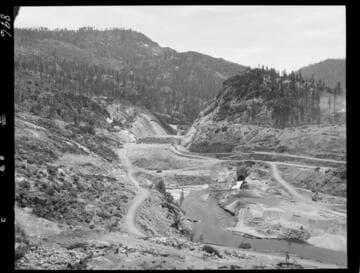 Big Creek - Mammoth Pool - General view of damsite from Daulton Creek Road