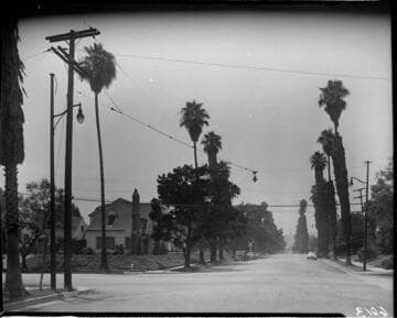 Street lighting in a residential corner of Marengo Ave