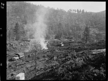 Big Creek - Mammoth Pool - Clearing dam-site area