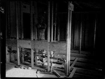 Big Creek - Mammoth Pool - Piping for bathrooms in barracks