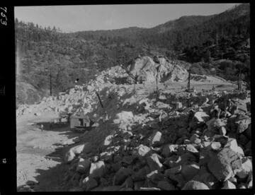 Big Creek - Mammoth Pool - Drilling and excavation on the spillway