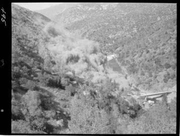 Big Creek - Mammoth Pool - Blasting along penstock line