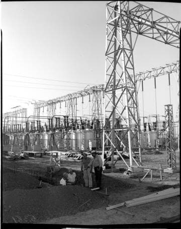 Trench digging near substation