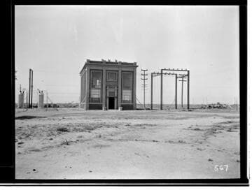 The exterior of the Delano Substation