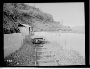 View of the main conduit of Kaweah #3 Hydro Plant partially completed