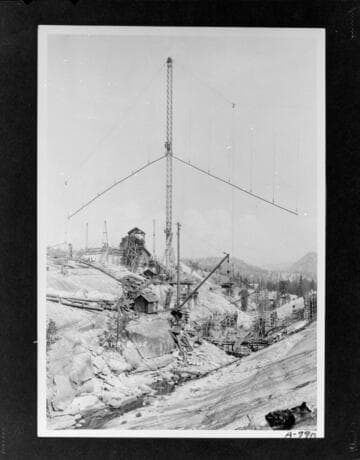 Shot of Florence dam construction