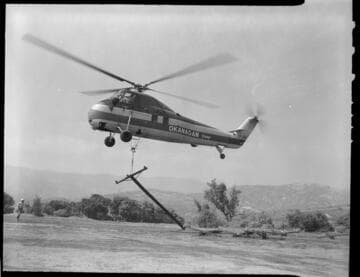 Placement of power poles with Helicopter with 11