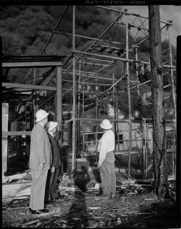 Fire at "Long Beach Sales"