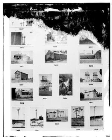 This is a multi-image negative that depicts an accident and Ventura Power Co. shots