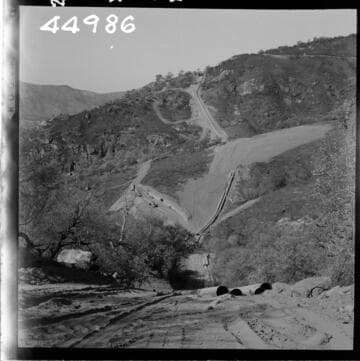 2-12 Tule Siphon - Progress photo, looking toward outlet from intake slope near 16 access road