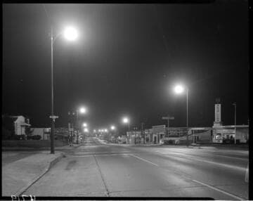 Street lighting on coast highway in Laguna Beach