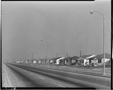 Street  lights on a new residential housing tract