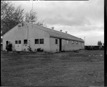 Dairy building on farm