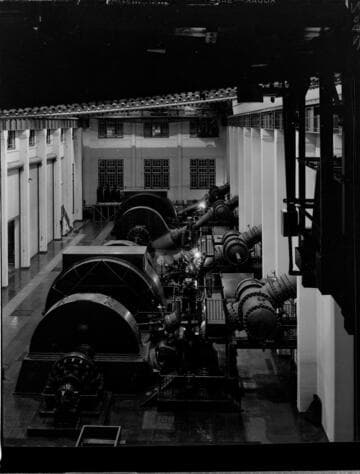 Overhead view of Powerhouse 2a generator floor