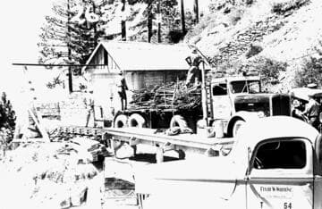 Big Creek #1 - Penstock Protective Work - Unloading reinforcing steel