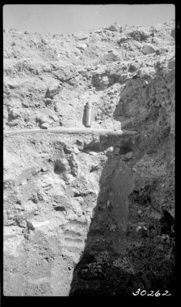 Big Creek, Huntington Lake Dams - Dam 1 - East side of test pit