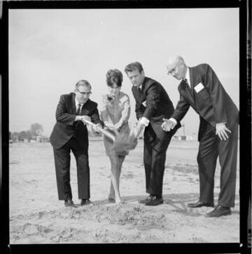 Ground-breaking ceremony for building project