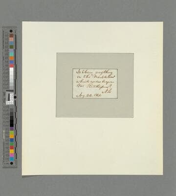 Abraham Lincoln note concerning Mr. Rutherford