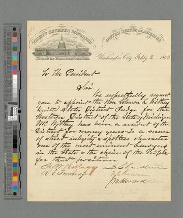 Francis W. Kellogg et al, Washington, D.C.,  petition to Abraham Lincoln