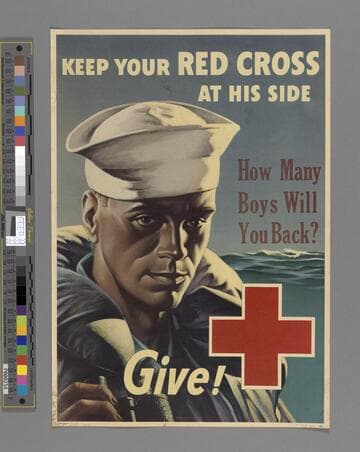 Keep your red cross at his side. How many boys will you back? Give!