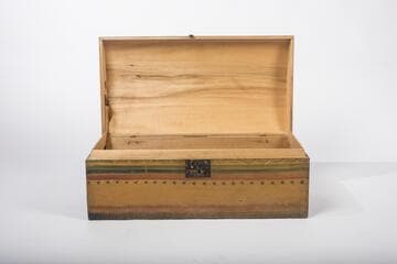 Large Mustard Decorated Box