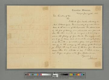Abraham Lincoln, Washington, D.C, letter to Edwin M. Stanton